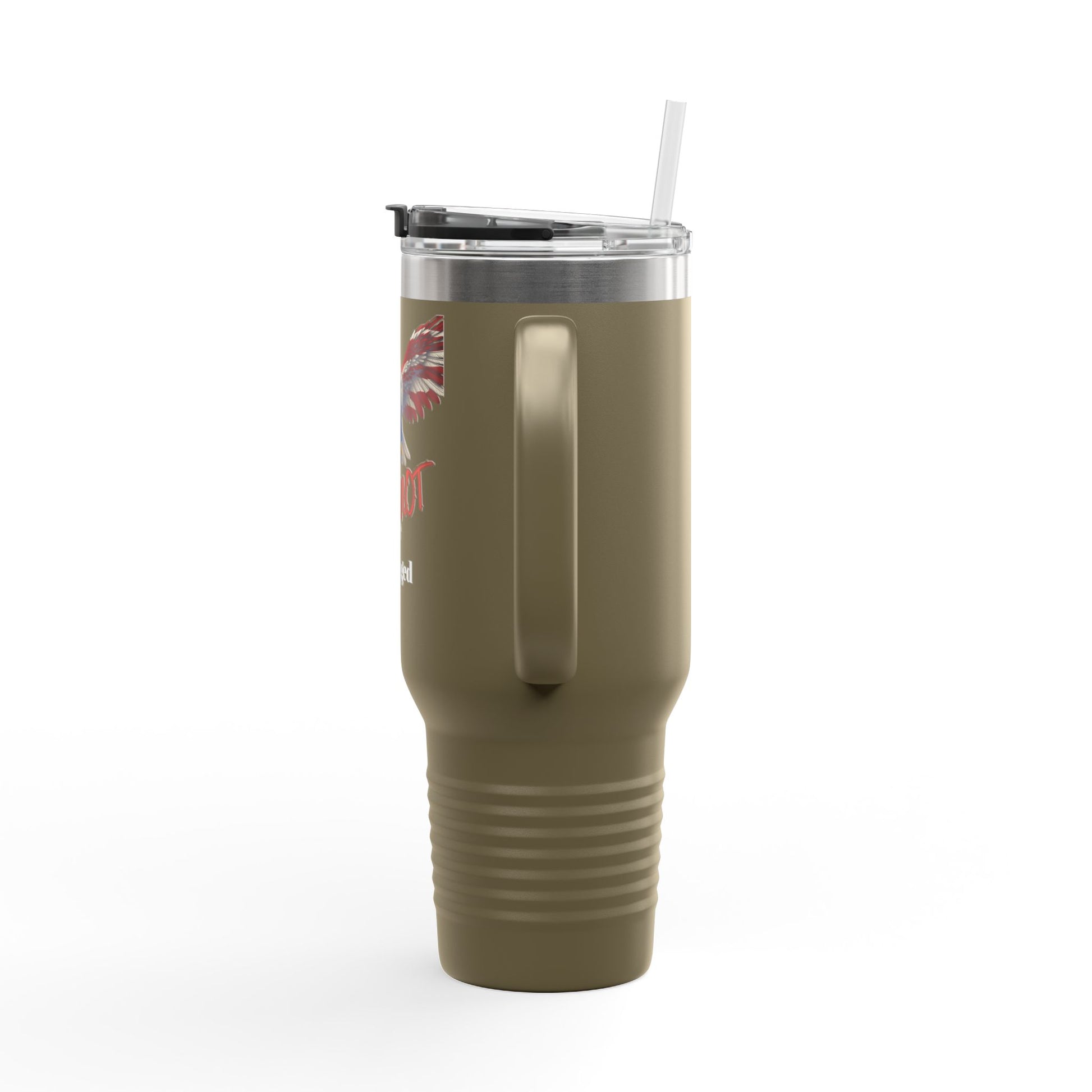 Shall Not Be Infringed Patriotic Eagle on a 40oz Insulated Travel Mug