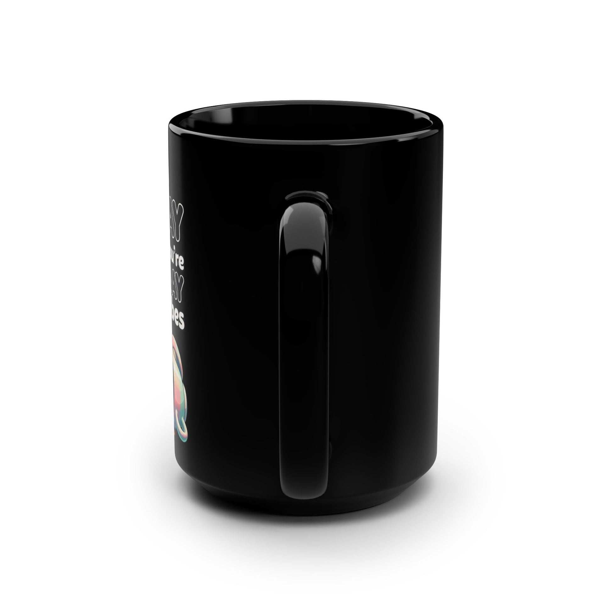 When MONDAY Hits, But You're Still On FRIDAY Vibes Hedgehog on a BlackMug 15oz