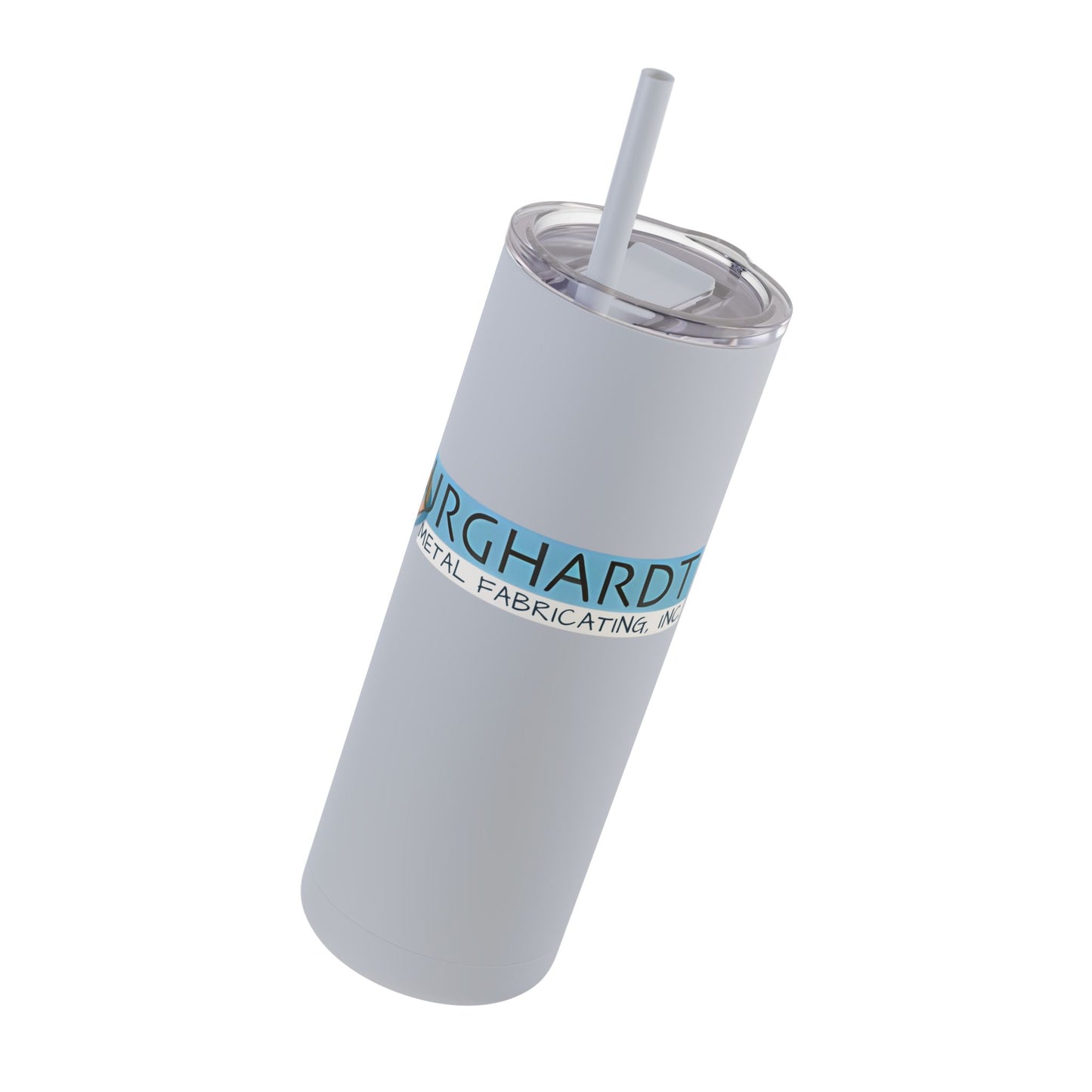 Burghardt Metal Fabricating, Inc., logo on a 20oz Insulated Skinny Tumbler