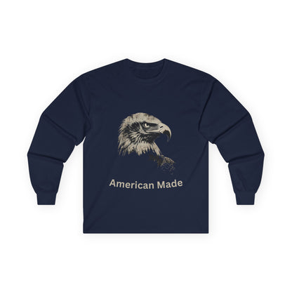 American Made text on a Long-Sleeve Tee