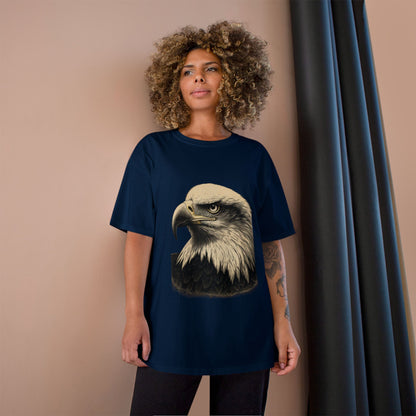 Cabeza de águila grabada – Camiseta Champion