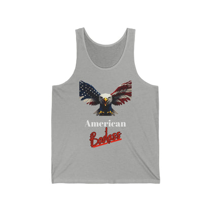 American Badass Patriotic Eagle on a Premium Tank Top