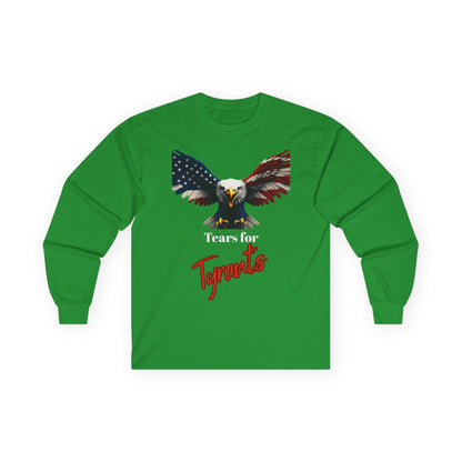 Tears For Tyrants Patriotic Eagle on a long sleeve tee