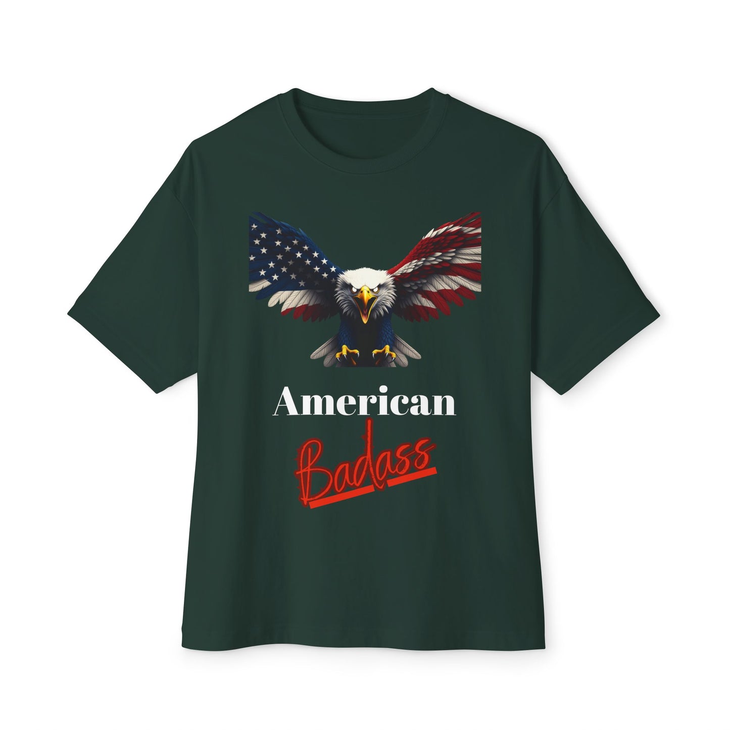 American Badass Patriotic Eagle on a Premium Tee