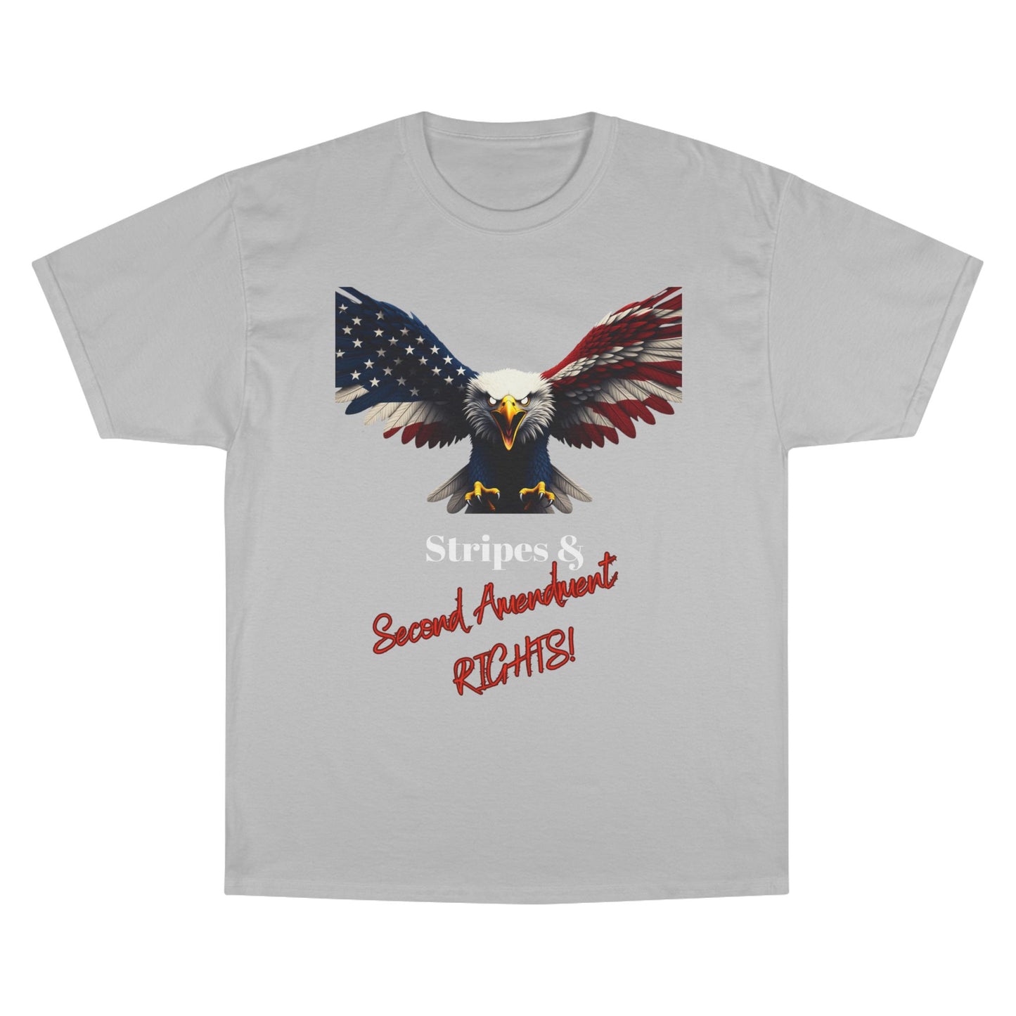 Stars & 2nd Amendment Rights Patriotic Eagle on a Champion T-shirt
