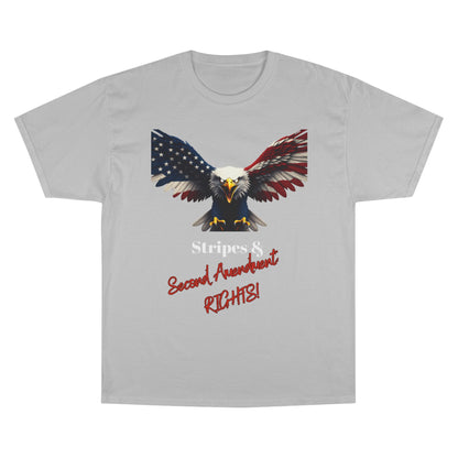 Stars & 2nd Amendment Rights Patriotic Eagle on a Champion T-shirt