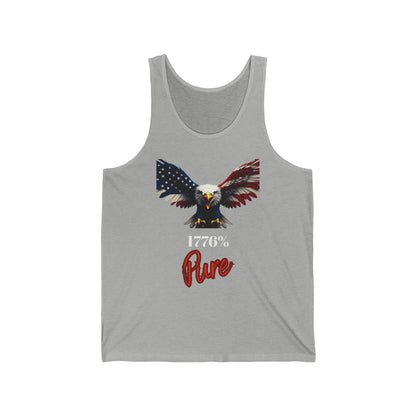 1776% Pure Patriotic Eagle on a Premium Tank Top