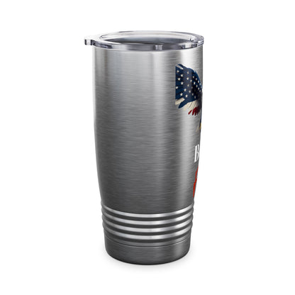 Born Free Patriotic Eagle on a 20oz Insulated Tumbler
