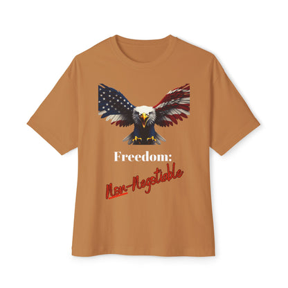 Freedom Non-Negotiable Patriotic Eagle on a Premium Tee
