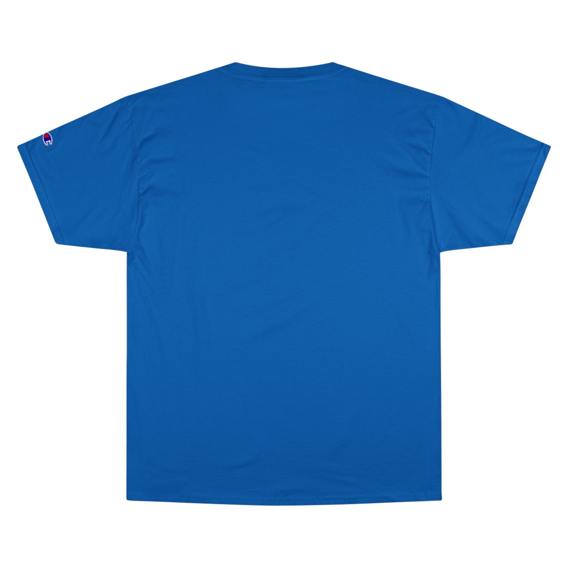 Built on Freedom text below an eagle head on a Champion Tee