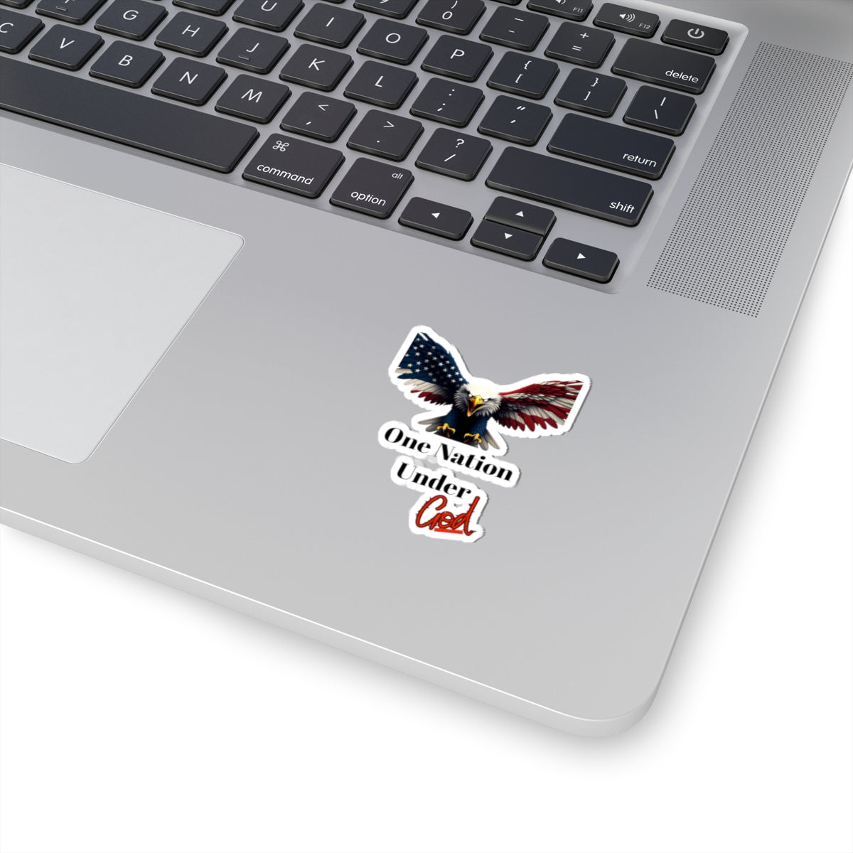 One Nation Under God Patriotic Eagle on a Kiss-Cut Stickers