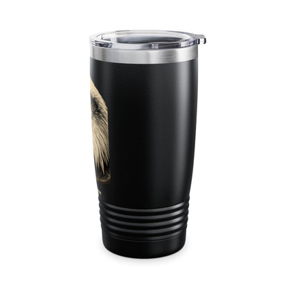 Home of the Brave muted text at the bottom of a 20oz Insulated Tumbler