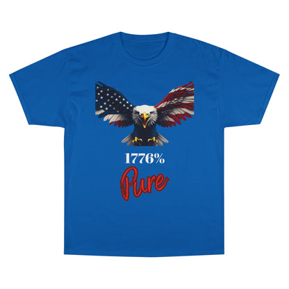 1776% Pure Patriotic Eagle on a Champion T-shirt