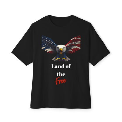 Land Of The Free Patriotic Eagle on a Premium Tee