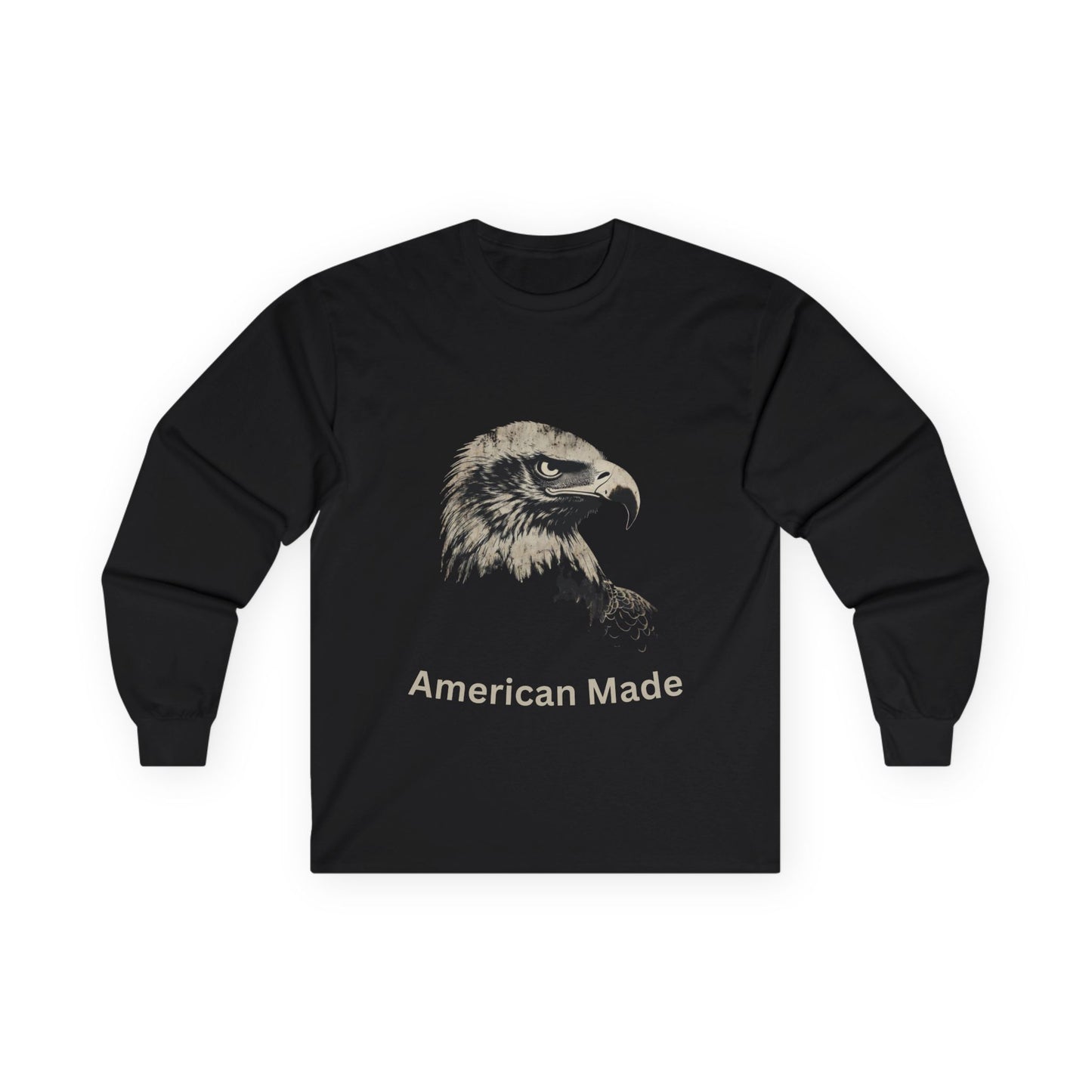 American Made text on a Long-Sleeve Tee