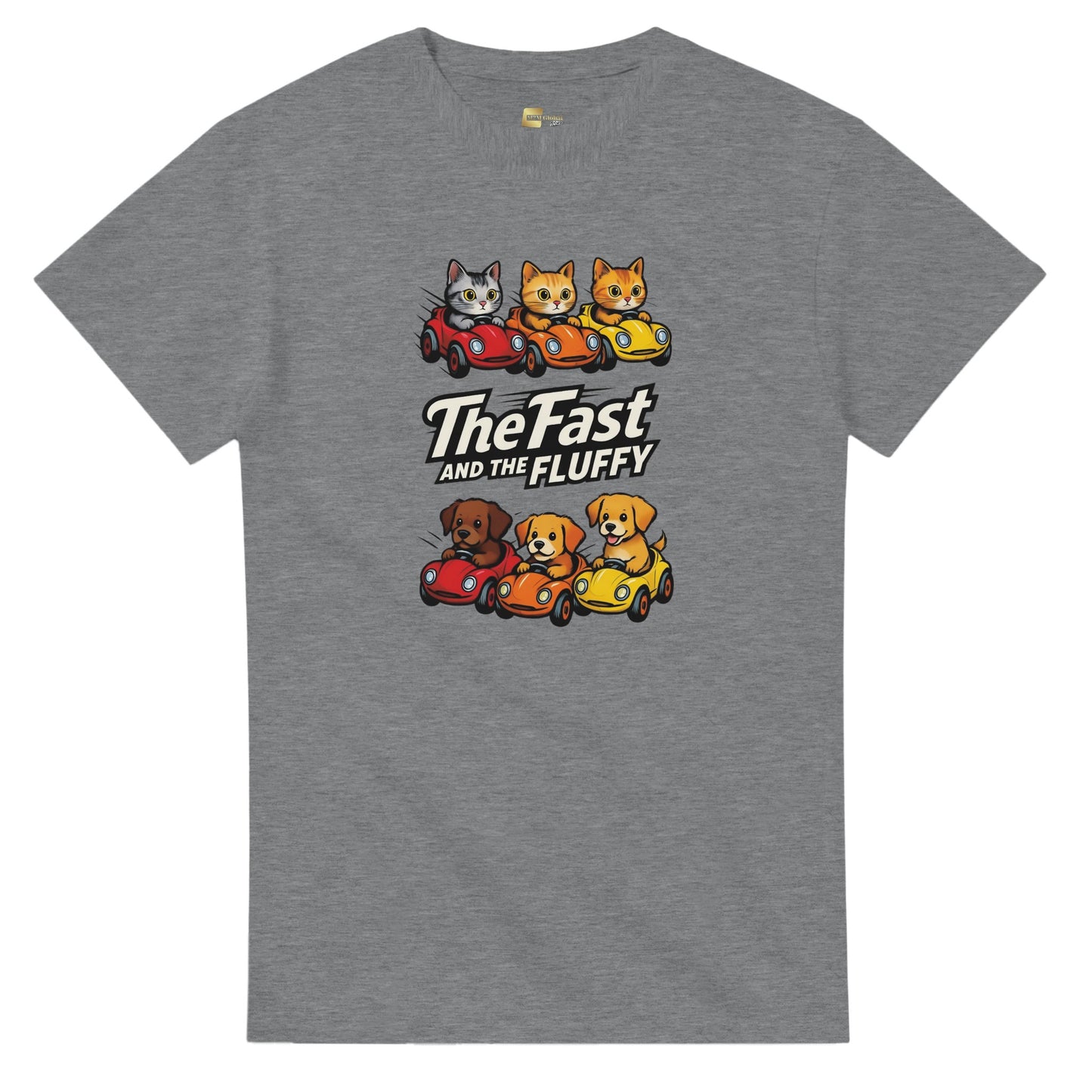 The Fast and The Fluffy graphic design on a Heavyweight T-shirt