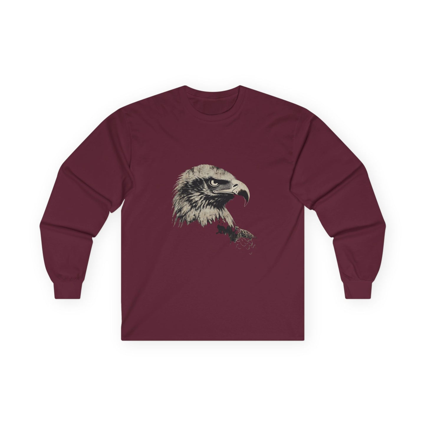 Heritage Eagle Head on a Long-Sleeve Tee