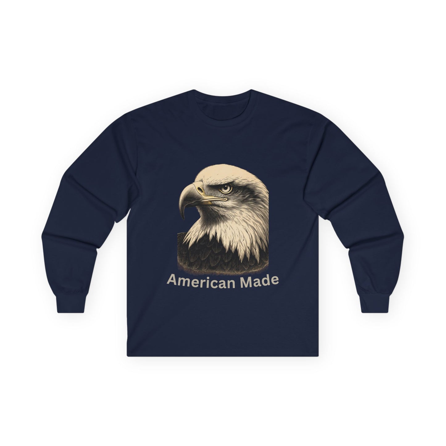 American Made text on a Long-Sleeve Tee