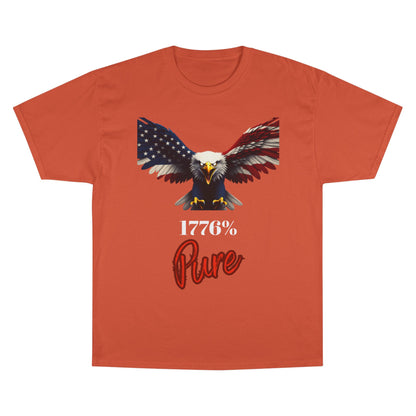 1776% Pure Patriotic Eagle on a Champion T-shirt