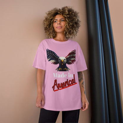Made In America Patriotic Eagle on a Champion T-shirt