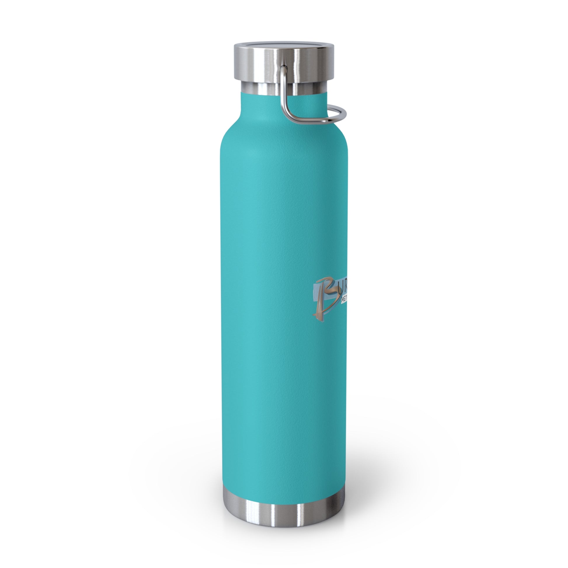Burghardt Metal Fabricating, Inc., logo on a  22oz Copper Insulated Water Bottle