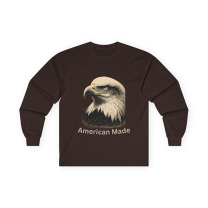 American Made text on a Long-Sleeve Tee