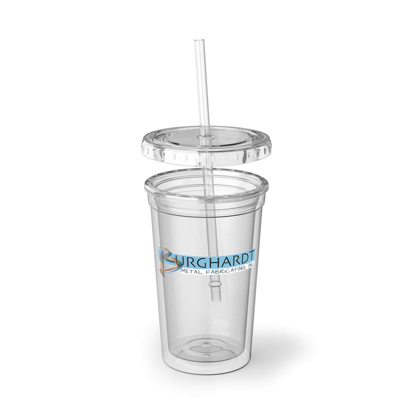 Burghardt Metal Fabricating, Inc., logo on a 16oz Acrylic Cup - Suave