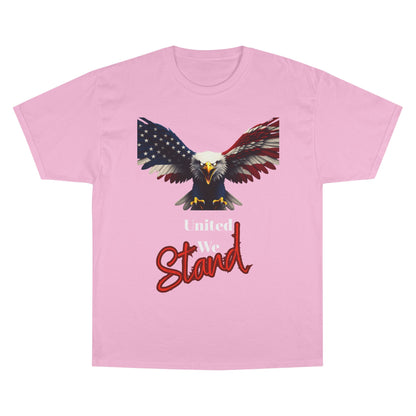 United We Stand Patriotic Eagle on a Champion T-shirt