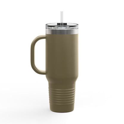 American Made text on the bottom of a  40oz Insulated Travel Mug