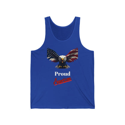 Proud American Patriotic Eagle on a Premium Tank Top