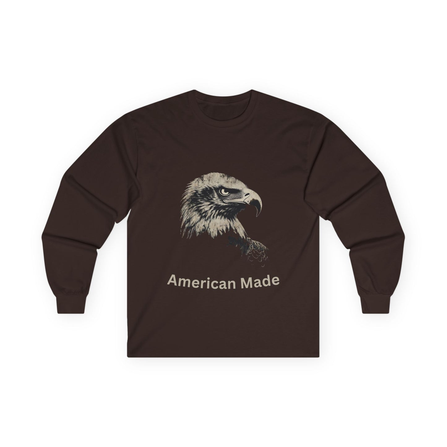 American Made text on a Long-Sleeve Tee