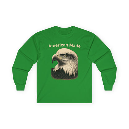 American Made text on a Long-Sleeve Tee