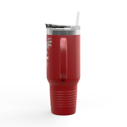Licensed To Fly Patriotic Eagle on a 40oz tumbler