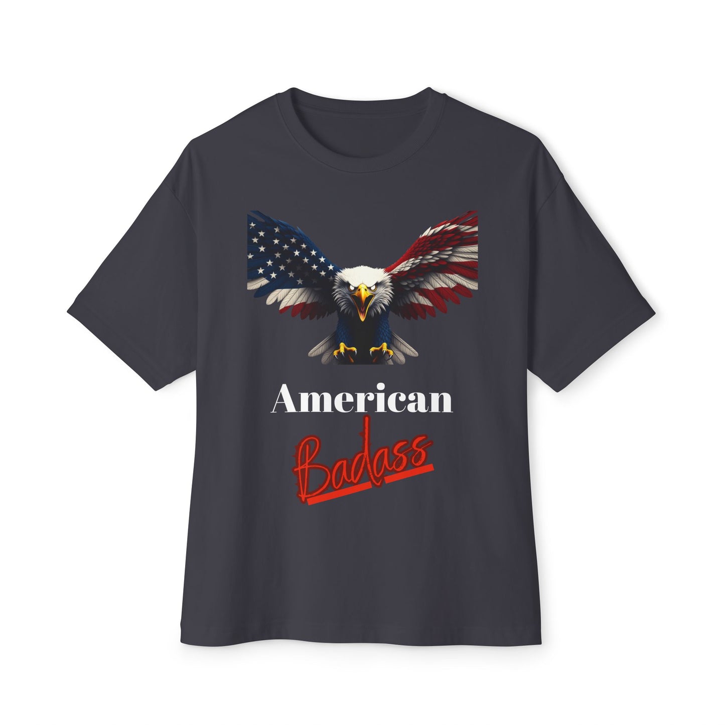 American Badass Patriotic Eagle on a Premium Tee