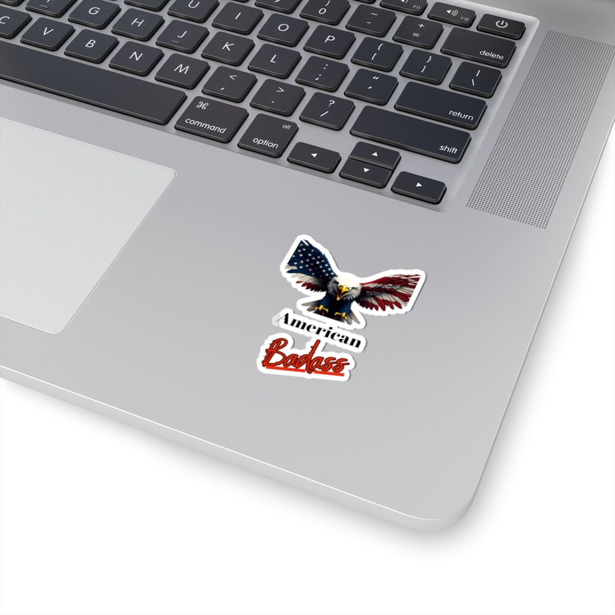 American Badass Patriotic Eagle on a Kiss-Cut Stickers