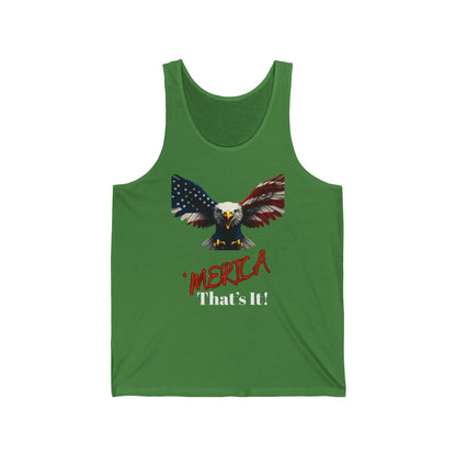 Merica. Thatâ's It Patriotic Eagle on a Premium Tank Top