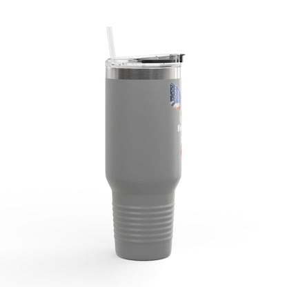 Freedom Isn't Free Patriotic Eagle on a 40oz tumbler