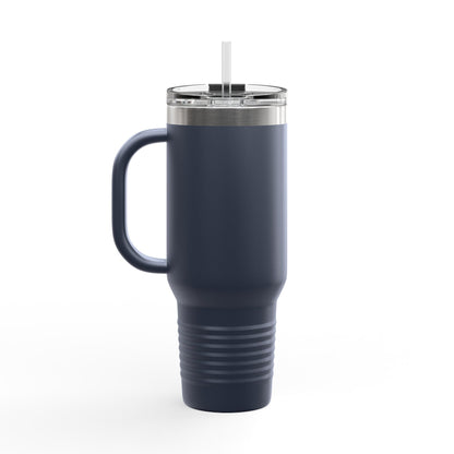 Built of Freedom text on the muted of a  40oz Insulated Travel Mug