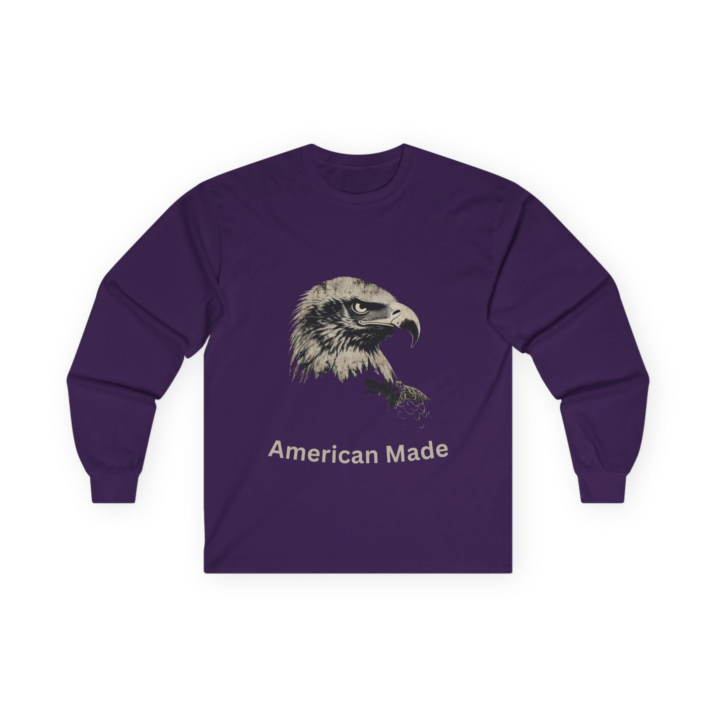 American Made text on a Long-Sleeve Tee
