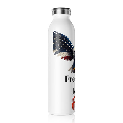 Freedom Isn't Free Patriotic Eagle on a 20oz Stainless Steel Water Bottle