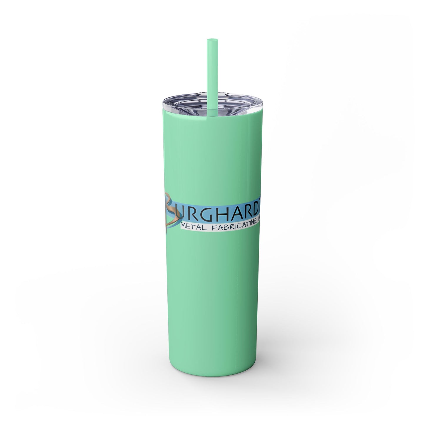 Burghardt Metal Fabricating, Inc., logo on a 20oz Skinny Tumbler