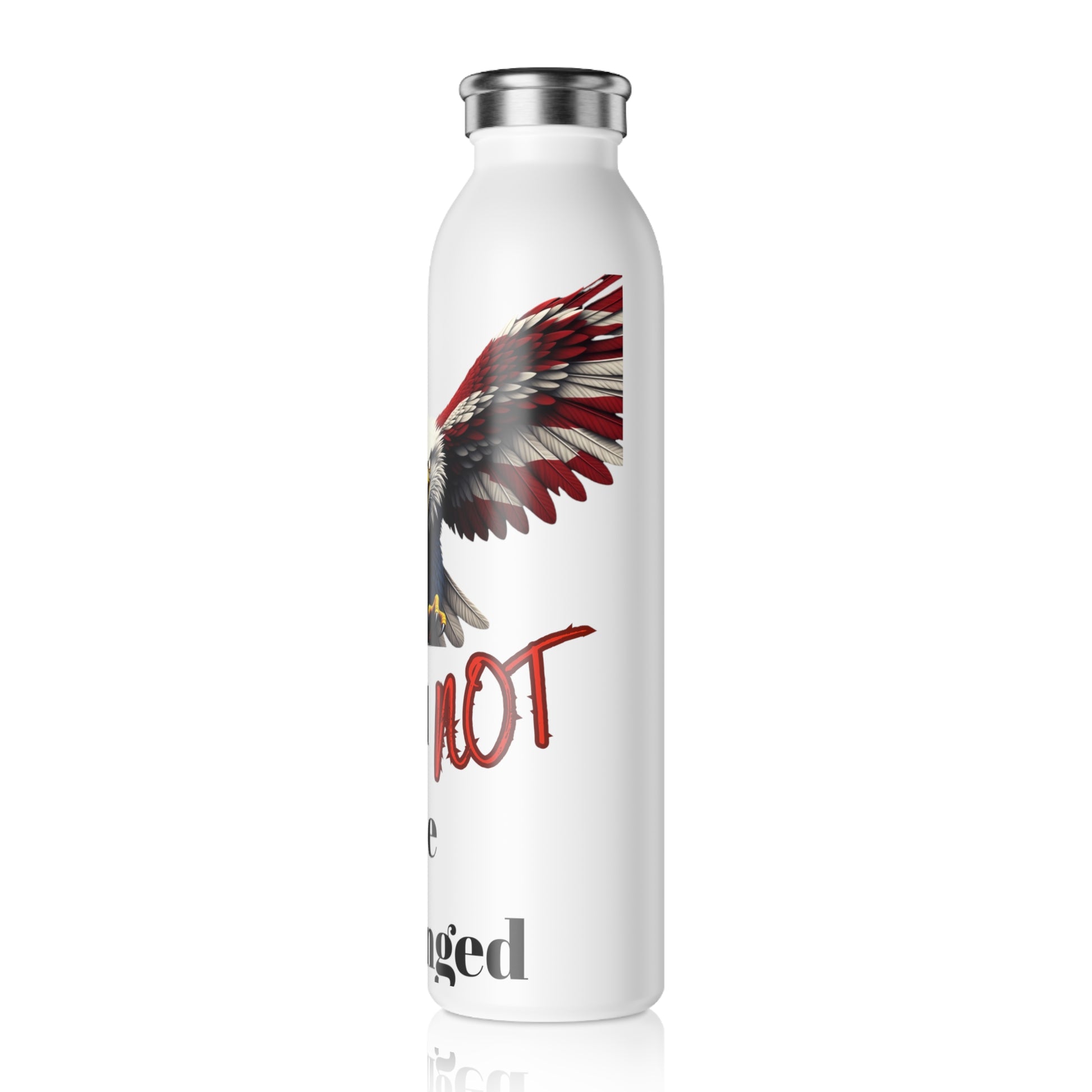 Shall Not Be Infringed Patriotic Eagle on a 20oz Stainless Steel Water Bottle