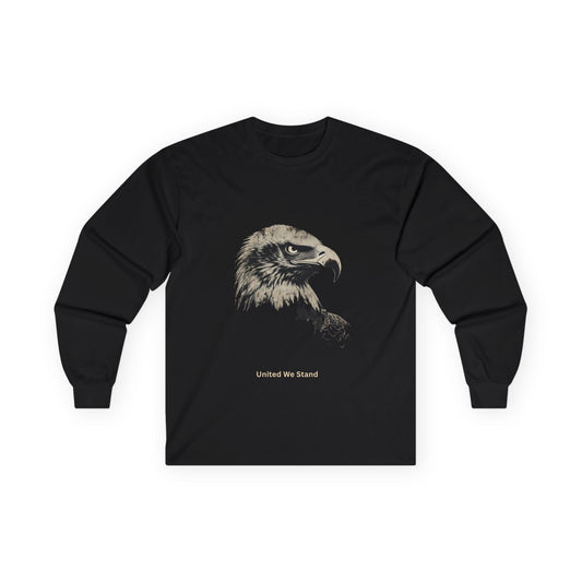United We Stand text on a Long-Sleeve Tee