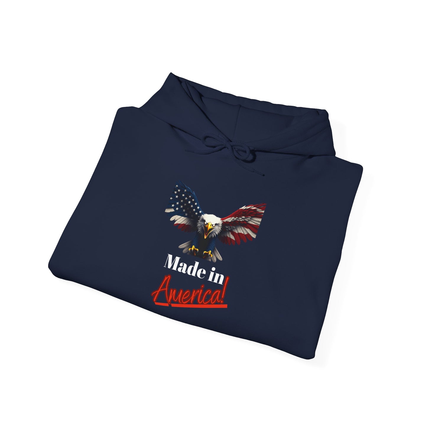 Made In America Patriotic Eagle on a Pullover Hoodie