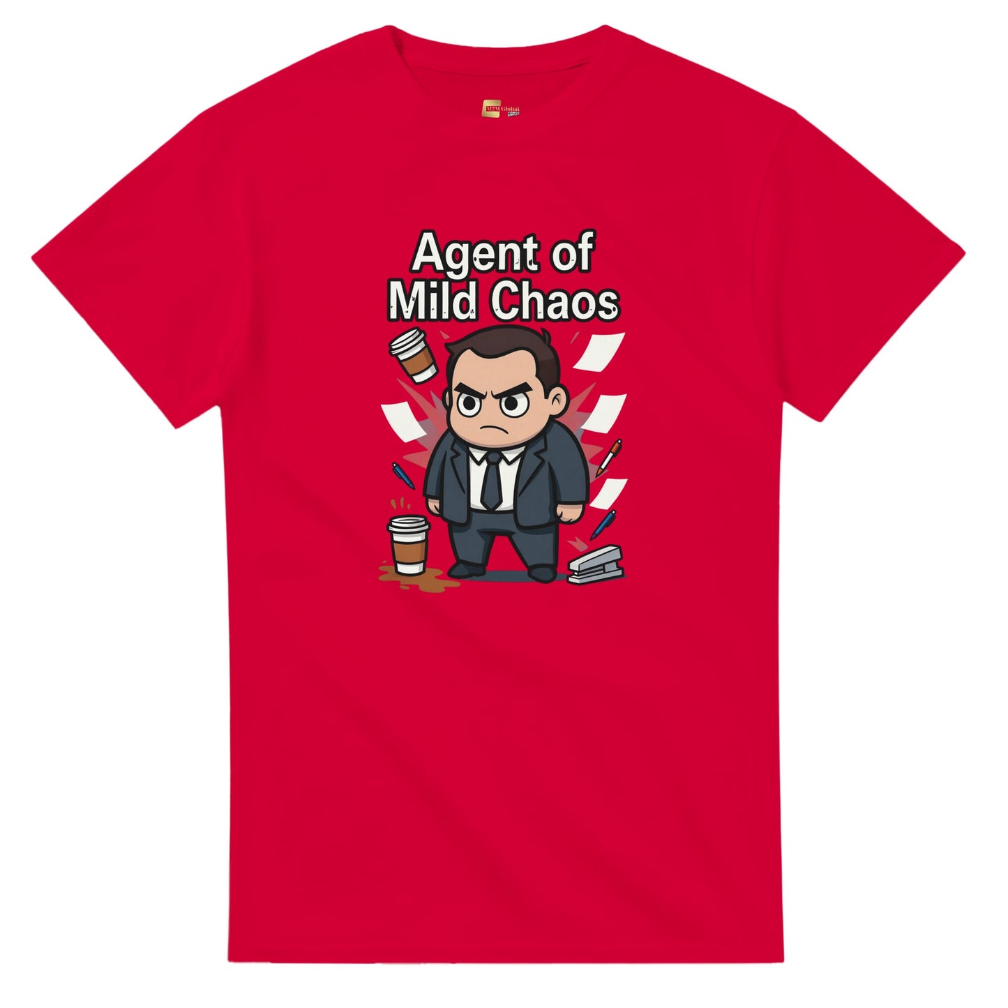 Agent of Mild Chaos graphic design on a Heavyweight T-shirt