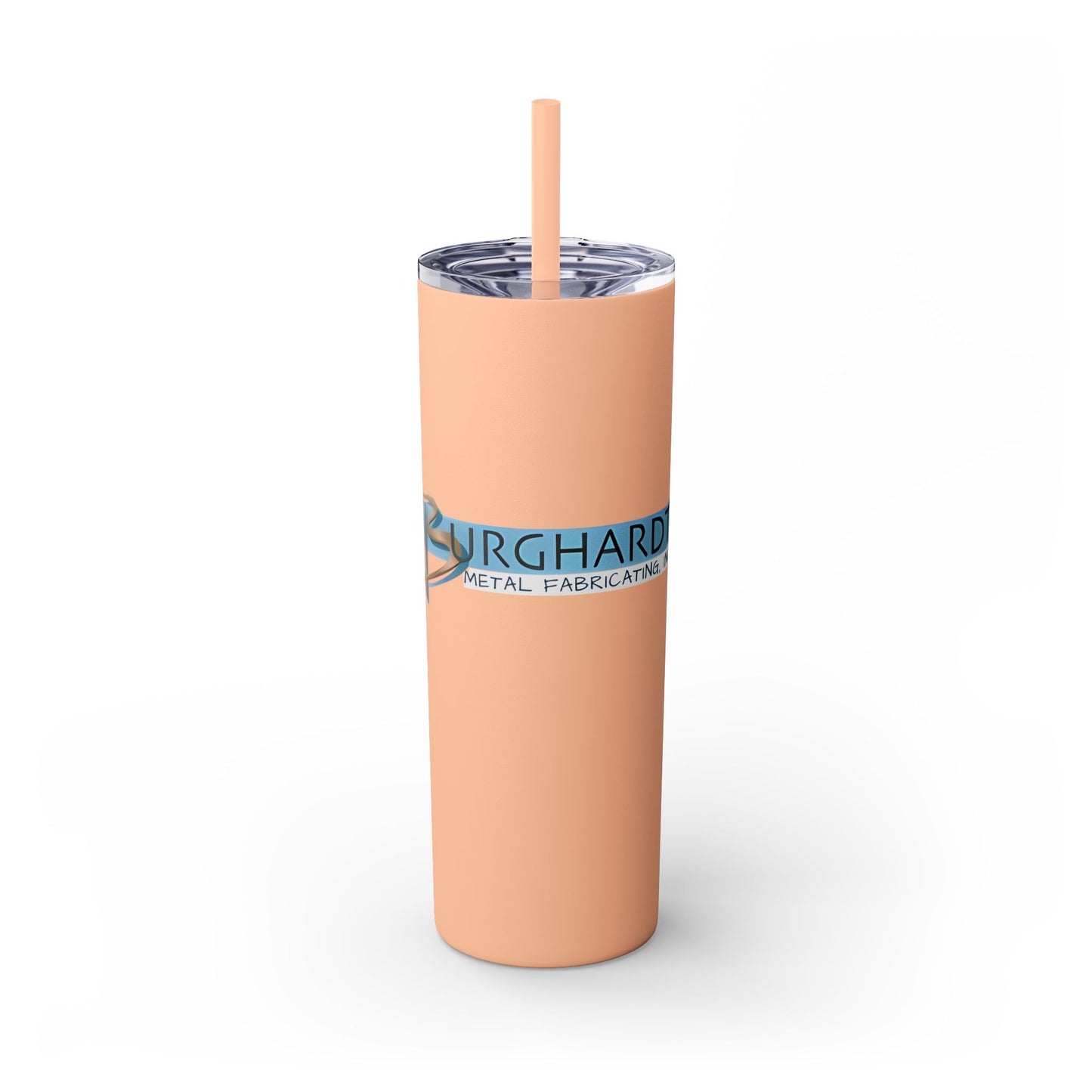 Burghardt Metal Fabricating, Inc., logo on a 20oz Skinny Tumbler