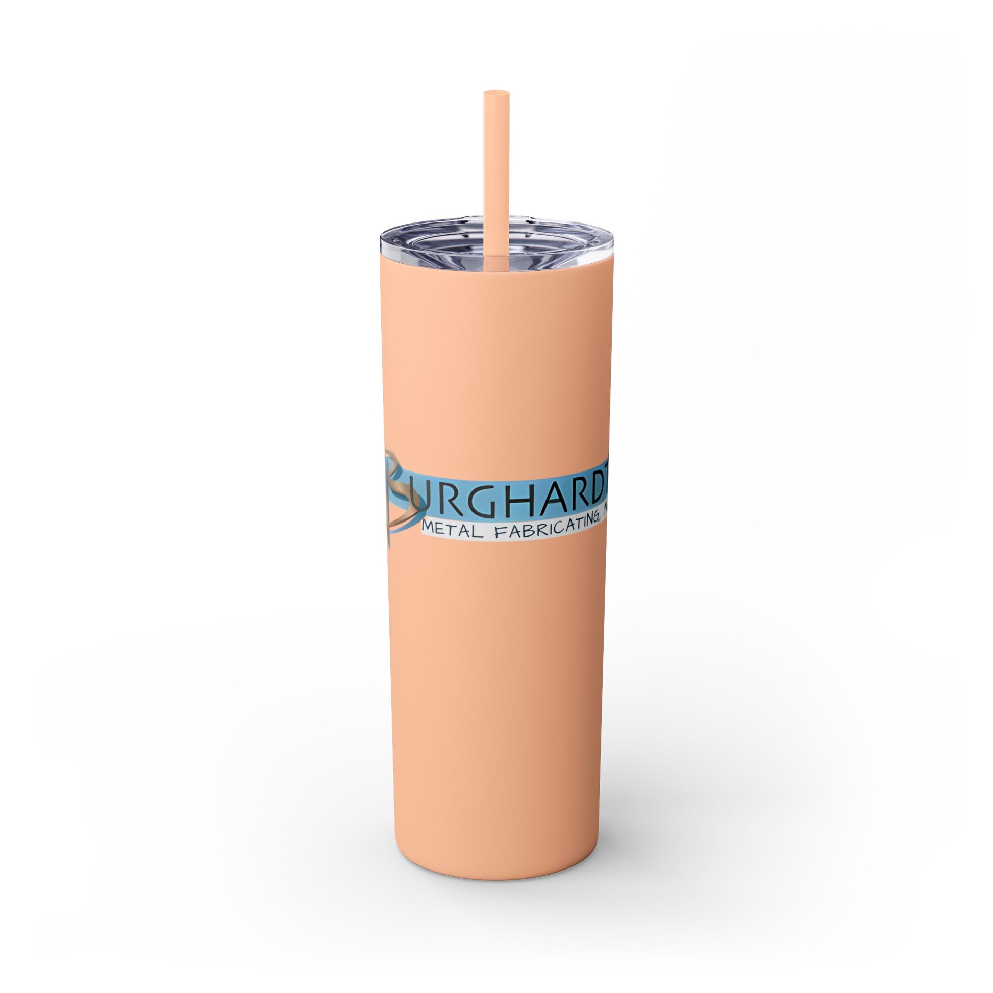 Burghardt Metal Fabricating, Inc., logo on a 20oz Skinny Tumbler