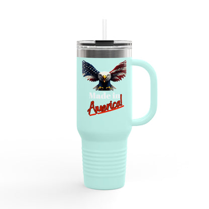 Made In America Patriotic Eagle on a 40oz tumbler