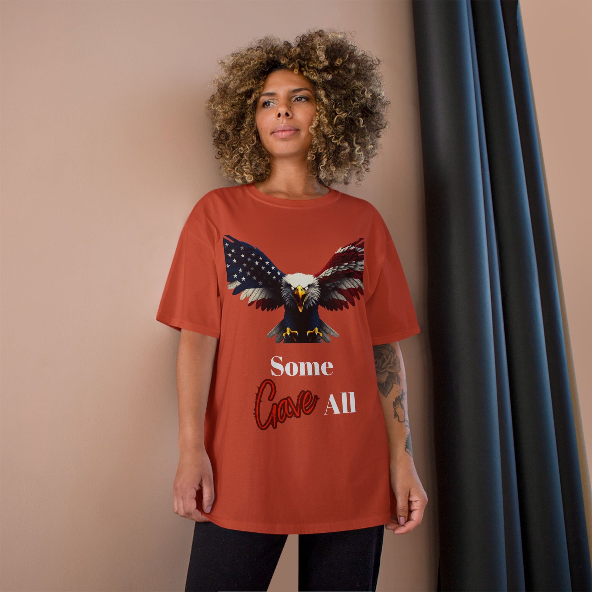 Some Gave All Patriotic Eagle on a Champion T-shirt