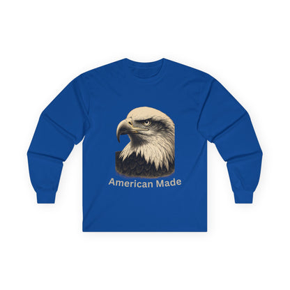American Made text on a Long-Sleeve Tee